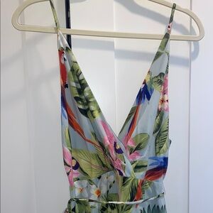 Tropical print Maxi dress